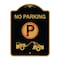 Signmission No Parking No Parking and Tow Truck, Black & Gold Aluminum Sign, 18" x 24", BG-1824-23818 A-DES-BG-1824-23818 - alternate 1